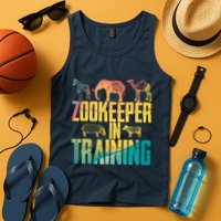 Funny Zookeepping Zookeeper Job Keeping Gift Zoo Keeper In Training Tank Top