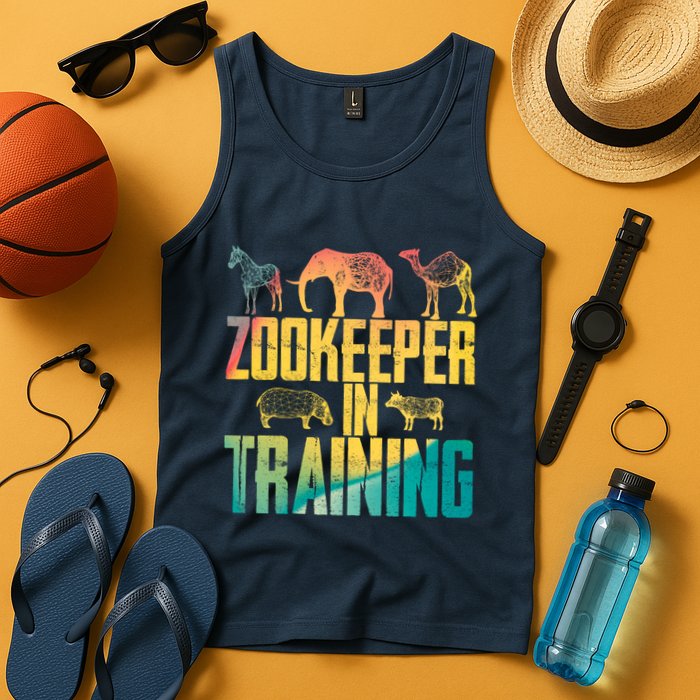 Funny Zookeepping Zookeeper Job Keeping Gift Zoo Keeper In Training Tank Top