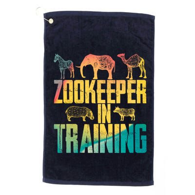 Funny Zookeepping Zookeeper Job Keeping Gift Zoo Keeper In Training Golf Towel