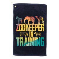 Funny Zookeepping Zookeeper Job Keeping Gift Zoo Keeper In Training Golf Towel