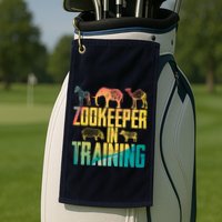 Funny Zookeepping Zookeeper Job Keeping Gift Zoo Keeper In Training Golf Towel