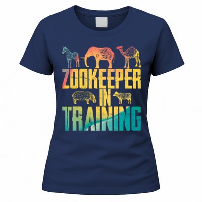 Funny Zookeepping Zookeeper Job Keeping Gift Zoo Keeper In Training Women's T-Shirt