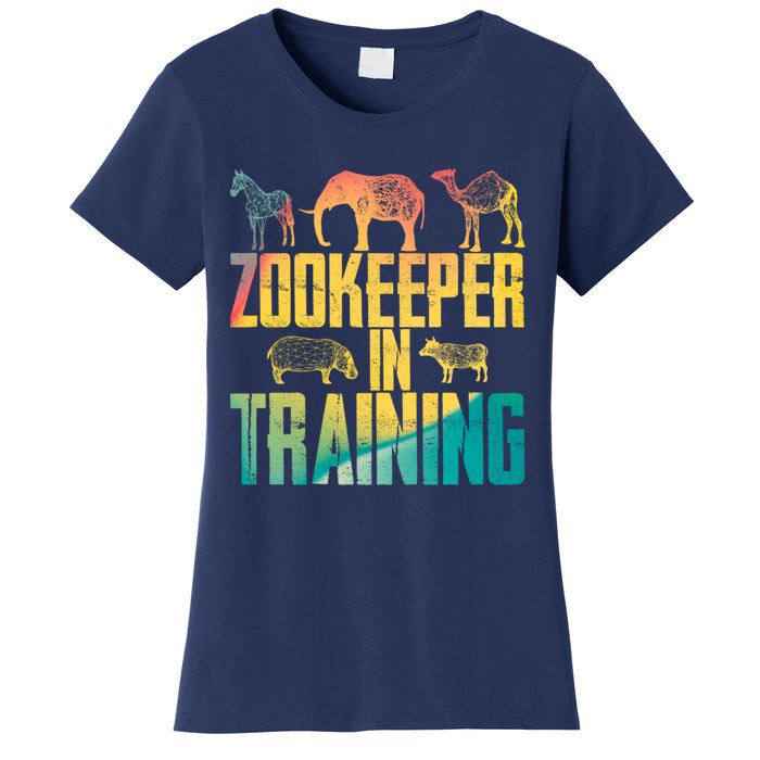 Funny Zookeepping Zookeeper Job Keeping Gift Zoo Keeper In Training Women's T-Shirt