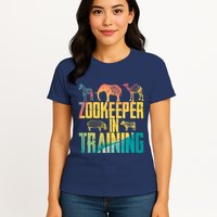 Funny Zookeepping Zookeeper Job Keeping Gift Zoo Keeper In Training Womens T-Shirt