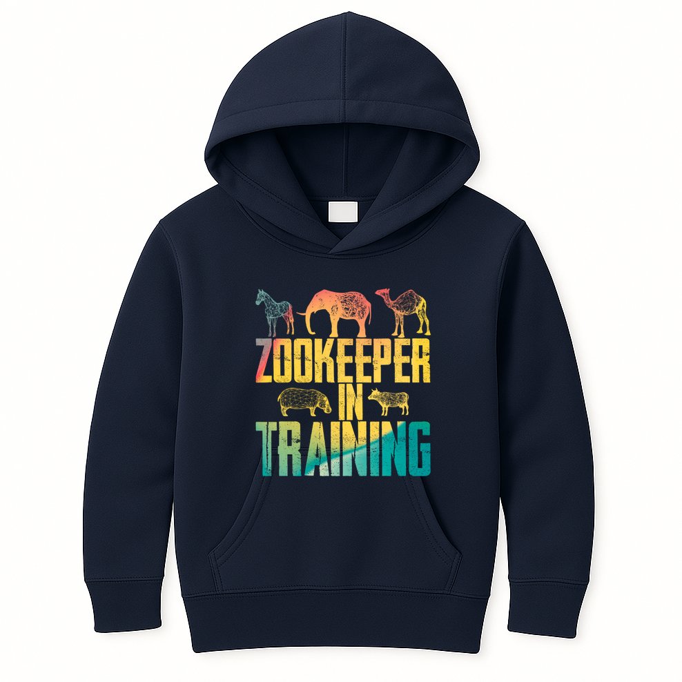 Funny Zookeepping Zookeeper Job Keeping Gift Zoo Keeper In Training Kids Hoodie