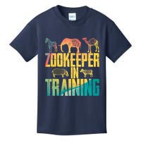 Funny Zookeepping Zookeeper Job Keeping Gift Zoo Keeper In Training Kids T-Shirt