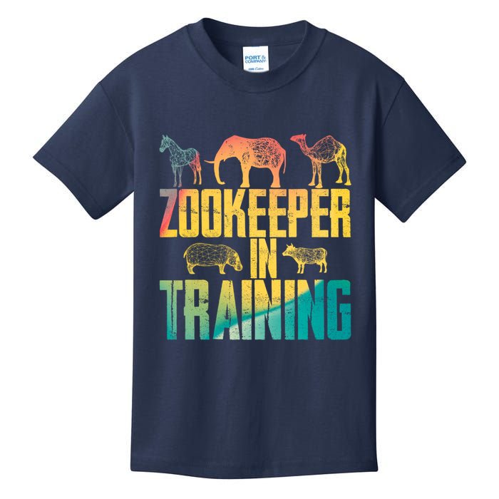 Funny Zookeepping Zookeeper Job Keeping Gift Zoo Keeper In Training Kids T-Shirt