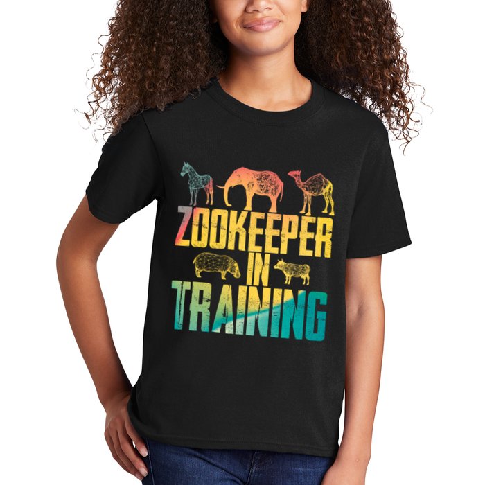 Funny Zookeepping Zookeeper Job Keeping Gift Zoo Keeper In Training Kids T-Shirt