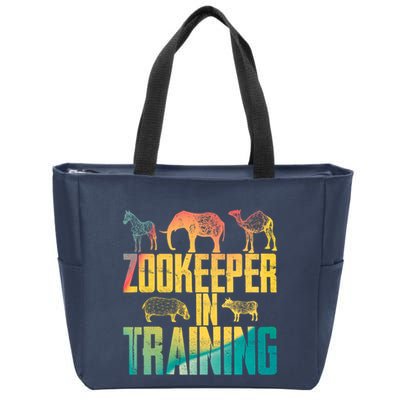 Funny Zookeepping Zookeeper Job Keeping Gift Zoo Keeper In Training Zip Tote Bag