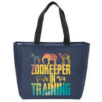 Funny Zookeepping Zookeeper Job Keeping Gift Zoo Keeper In Training Zip Tote Bag