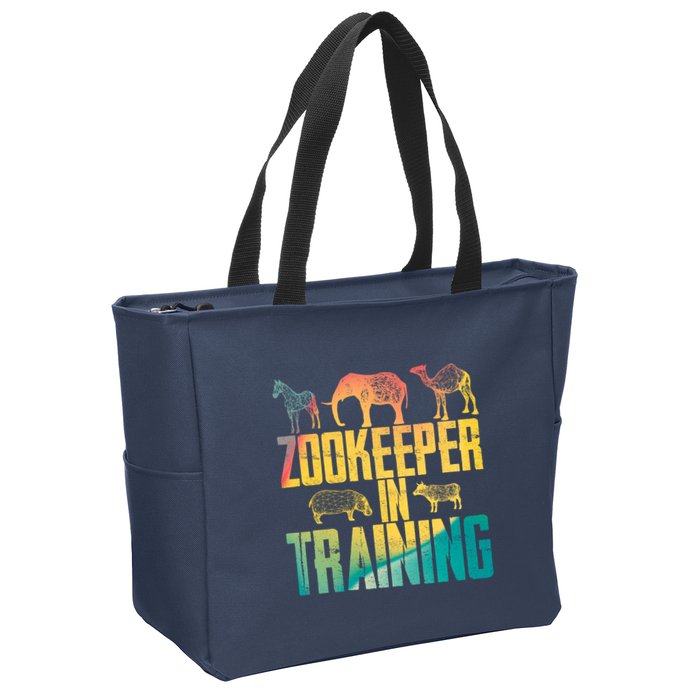 Funny Zookeepping Zookeeper Job Keeping Gift Zoo Keeper In Training Zip Tote Bag