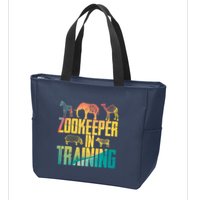 Funny Zookeepping Zookeeper Job Keeping Gift Zoo Keeper In Training Zip Tote Bag