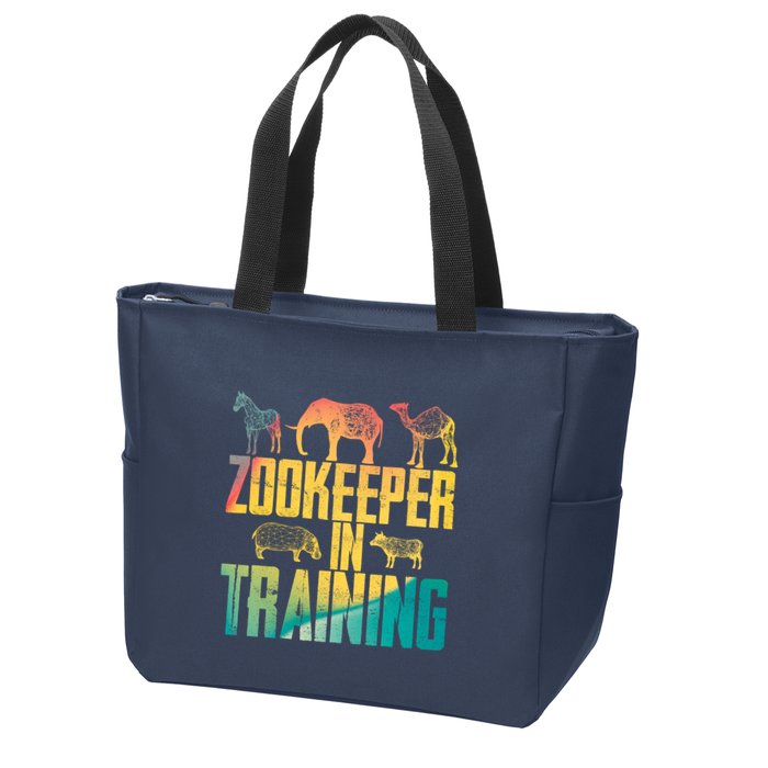 Funny Zookeepping Zookeeper Job Keeping Gift Zoo Keeper In Training Zip Tote Bag