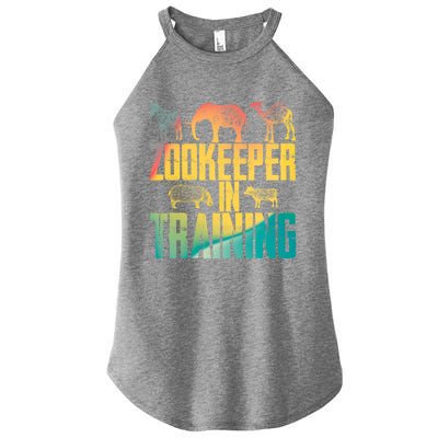 Funny Zookeepping Zookeeper Job Keeping Gift Zoo Keeper In Training Women's Perfect Tri Rocker Tank