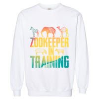 Funny Zookeepping Zookeeper Job Keeping Gift Zoo Keeper In Training Garment-Dyed Sweatshirt