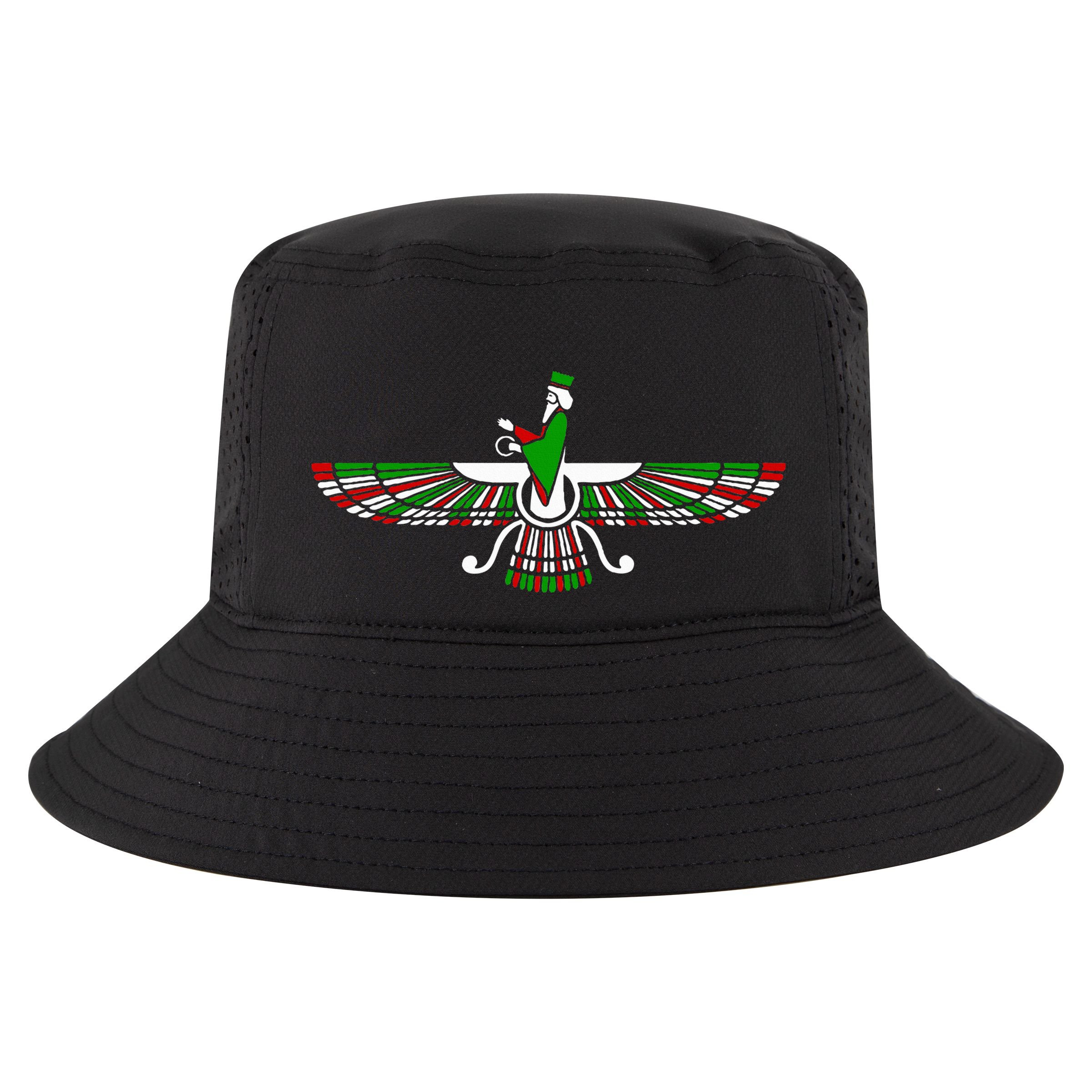 Faravahar Zarathustra Zoroastrian Farohar Iran Flag Cool Comfort Performance Bucket Hat