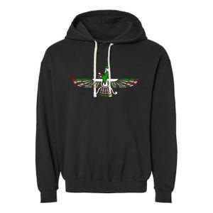 Faravahar Zarathustra Zoroastrian Farohar Iran Flag Garment-Dyed Fleece Hoodie