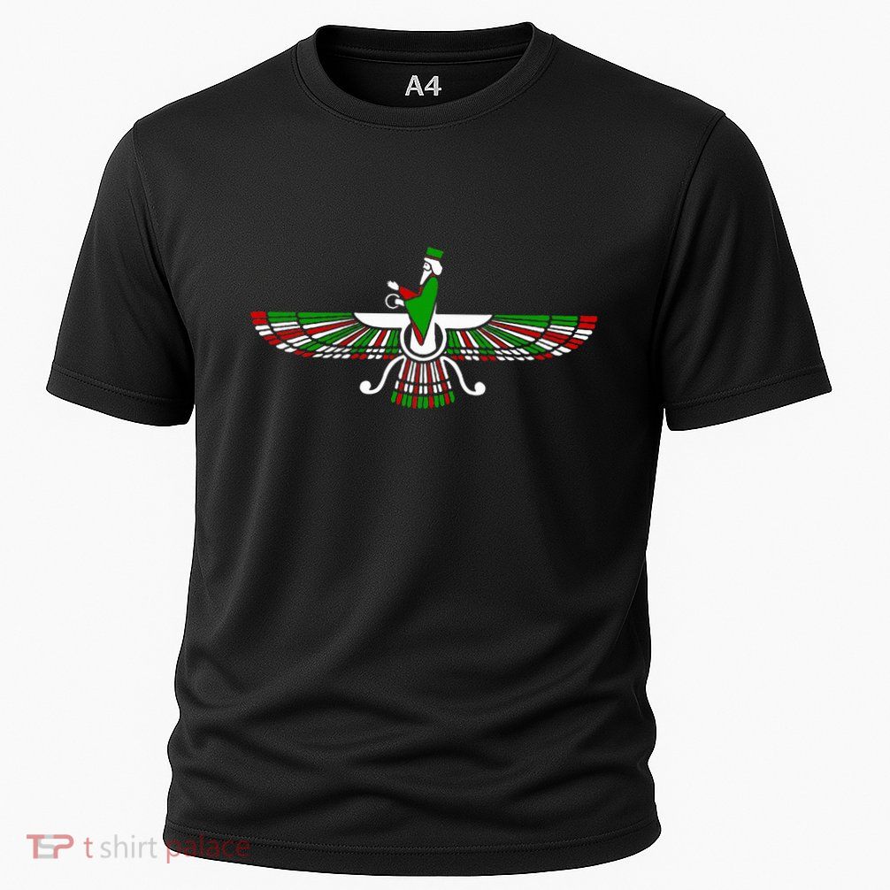 Faravahar Zarathustra Zoroastrian Farohar Iran Flag Performance Shirt