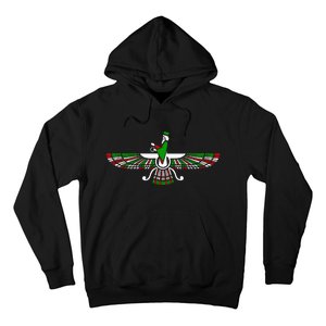 Faravahar Zarathustra Zoroastrian Farohar Iran Flag Hoodie