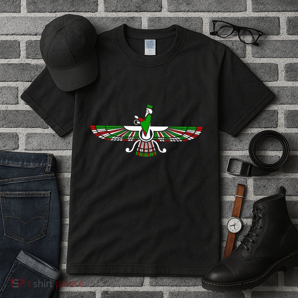 Faravahar Zarathustra Zoroastrian Farohar Iran Flag Tall T-Shirt