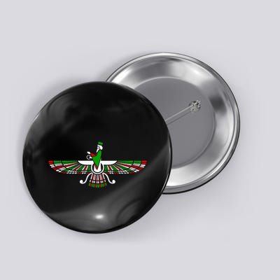 Faravahar Zarathustra Zoroastrian Farohar Iran Flag Button