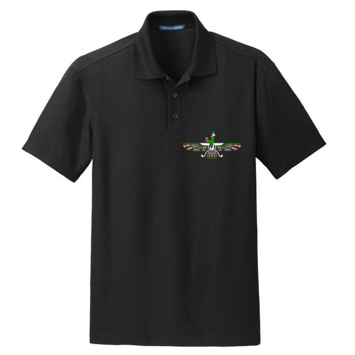 Faravahar Zarathustra Zoroastrian Farohar Iran Flag Dry Zone Grid Polo