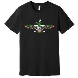 Faravahar Zarathustra Zoroastrian Farohar Iran Flag Premium T-Shirt