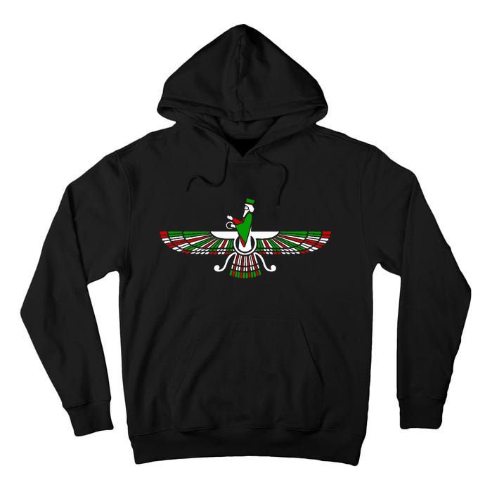 Faravahar Zarathustra Zoroastrian Farohar Iran Flag Tall Hoodie