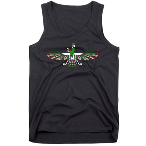 Faravahar Zarathustra Zoroastrian Farohar Iran Flag Tank Top