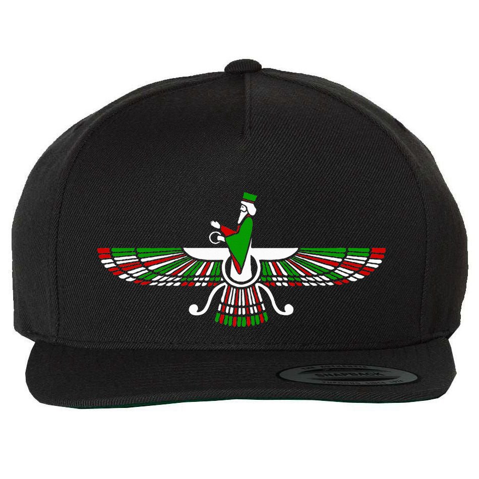 Faravahar Zarathustra Zoroastrian Farohar Iran Flag Wool Snapback Cap