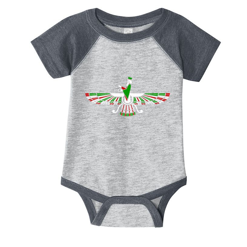 Faravahar Zarathustra Zoroastrian Farohar Iran Flag Infant Baby Jersey Bodysuit