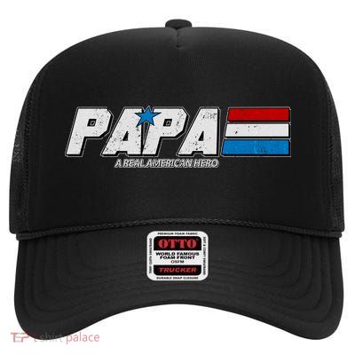 G.I. Papa Real American Hero High Crown Mesh Back Trucker Hat