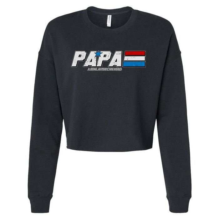G.I. Papa Real American Hero Cropped Pullover Crew