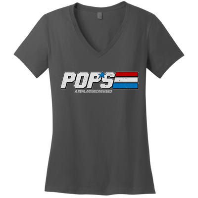 G.I. Pops Real American Hero Women's V-Neck T-Shirt
