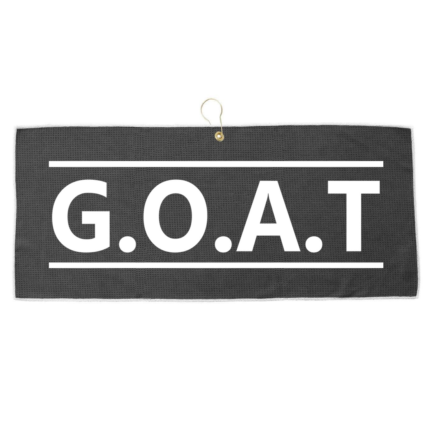 G.O.A.T Goat Great Of All Time Large Microfiber Waffle Golf Towel