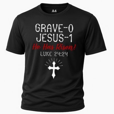 Grave 0 Jesus 1 He Has A Risen Jesus Religious Easter Luke Performance Shirt