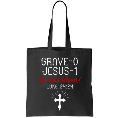 Grave 0 Jesus 1 He Has A Risen Jesus Religious Easter Luke Bag