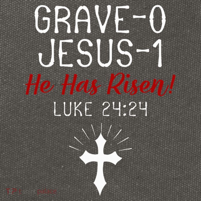 Grave 0 Jesus 1 He Has A Risen Jesus Religious Easter Luke Cotton Canvas Backpack