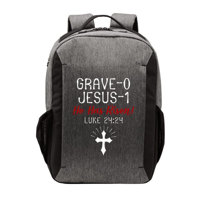 Grave 0 Jesus 1 He Has A Risen Jesus Religious Easter Luke Vector Backpack