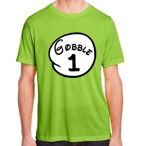 Gobble 1 2 3 Funny Thanksgiving Matching Adult ChromaSoft Performance T-Shirt