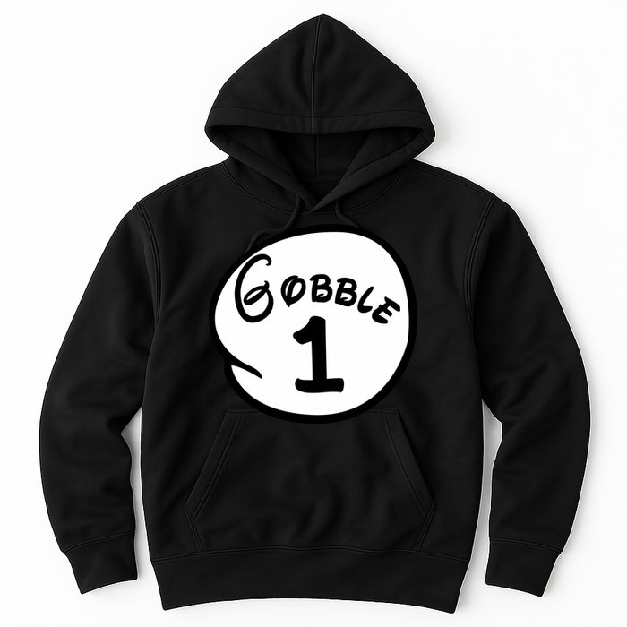 Gobble 1 2 3 Funny Thanksgiving Matching Hoodie