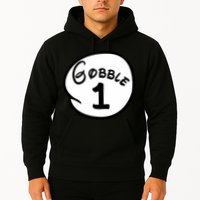 Gobble 1 2 3 Funny Thanksgiving Matching Hoodie