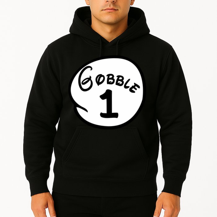 Gobble 1 2 3 Funny Thanksgiving Matching Hoodie