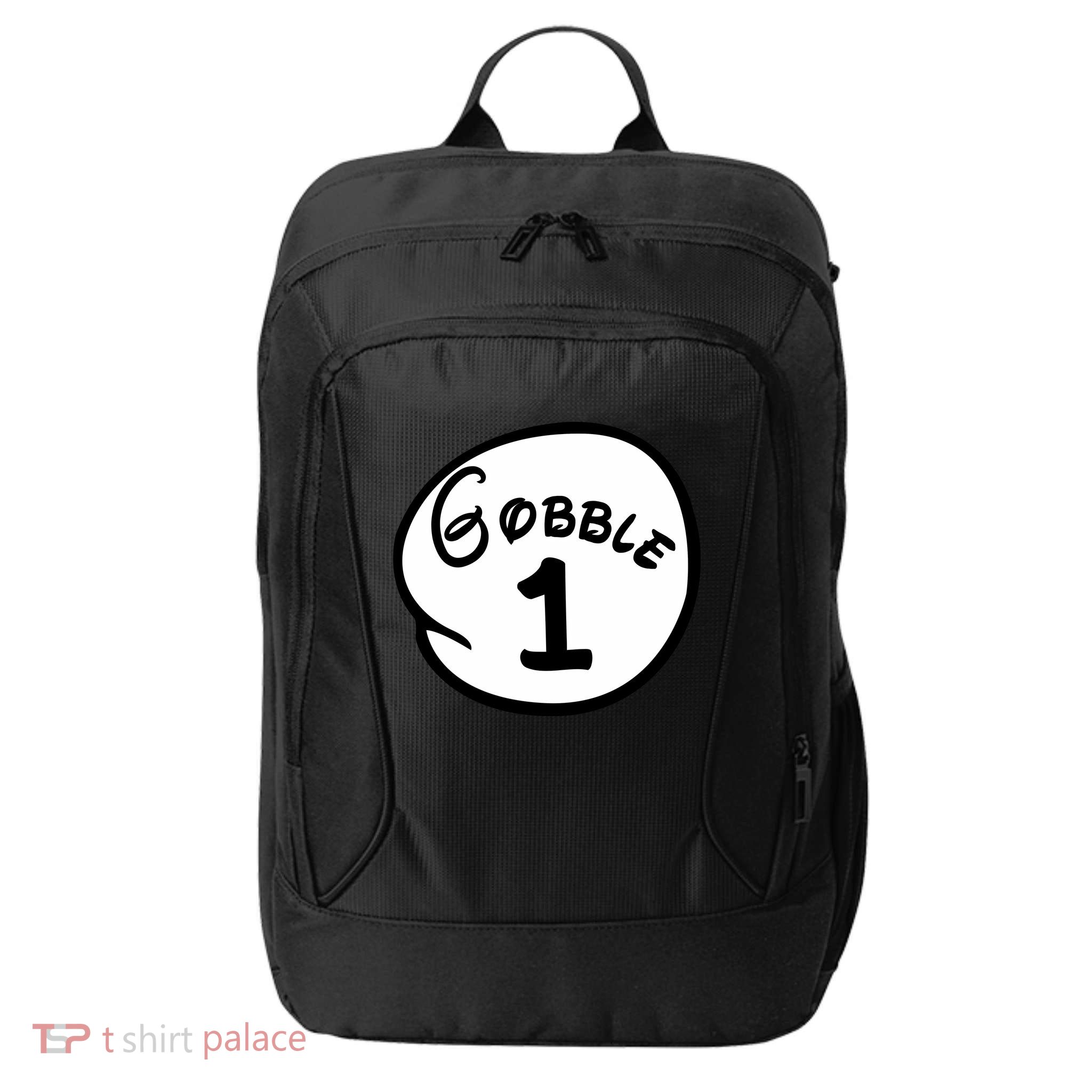 Gobble 1 2 3 Funny Thanksgiving Matching City Backpack