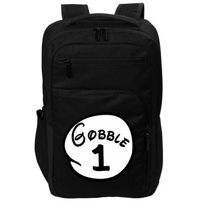 Gobble 1 2 3 Funny Thanksgiving Matching Impact Tech Backpack