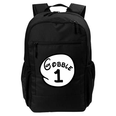 Gobble 1 2 3 Funny Thanksgiving Matching Backpack