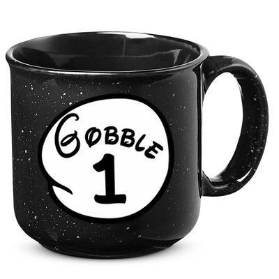 Gobble 1 2 3 Funny Thanksgiving Matching 15oz Campfire Ceramic Mug