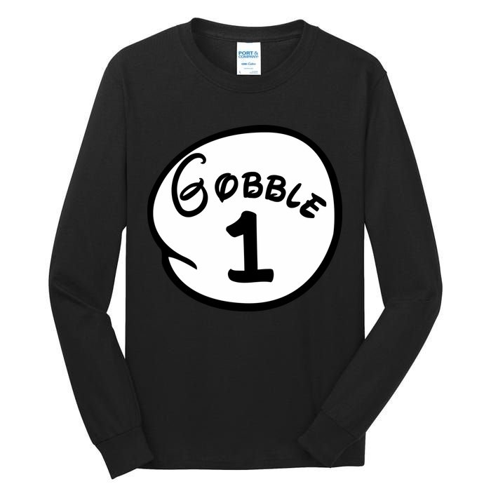 Gobble 1 2 3 Funny Thanksgiving Matching Tall Long Sleeve T-Shirt
