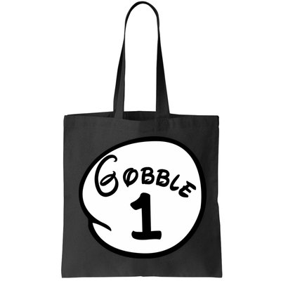 Gobble 1 2 3 Funny Thanksgiving Matching Bag