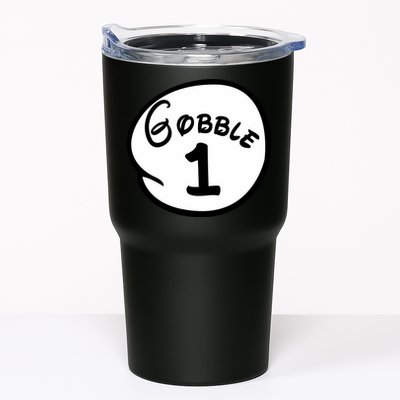 Gobble 1 2 3 Funny Thanksgiving Matching Tumbler
